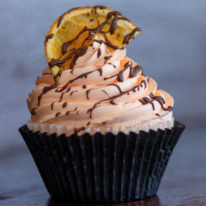 dark chocolate and orange cupcake